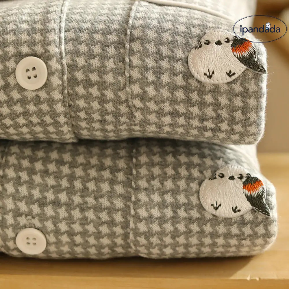 秋冬カップル エアリーコットン ペアパジャマ 男女用 コットン 保温 ルームウェア 高級感 セット カップル クリスマス ギフト ID3157 コーディネート＞ペアルック