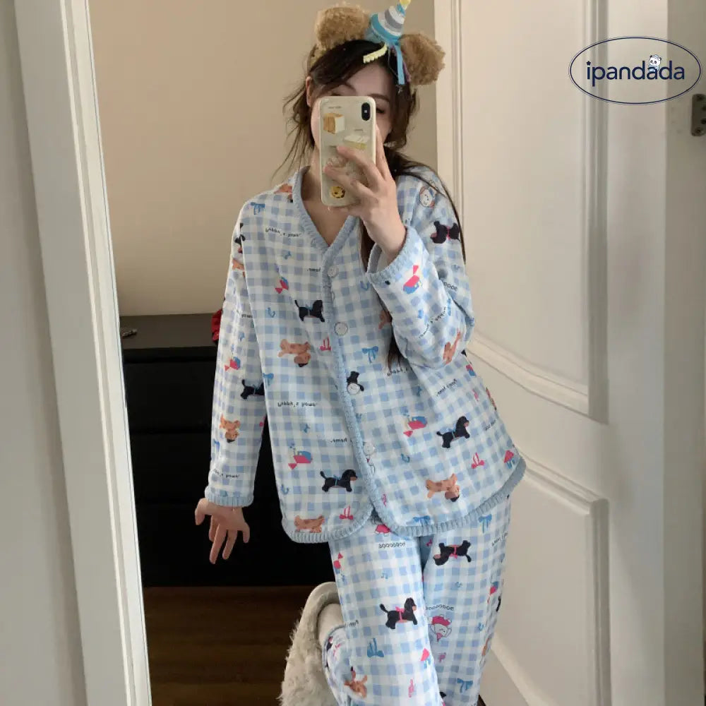 秋冬シーズン パジャマ キャラクター インサート セット かわいくて 保温 少女用 ルームウェア ID3113