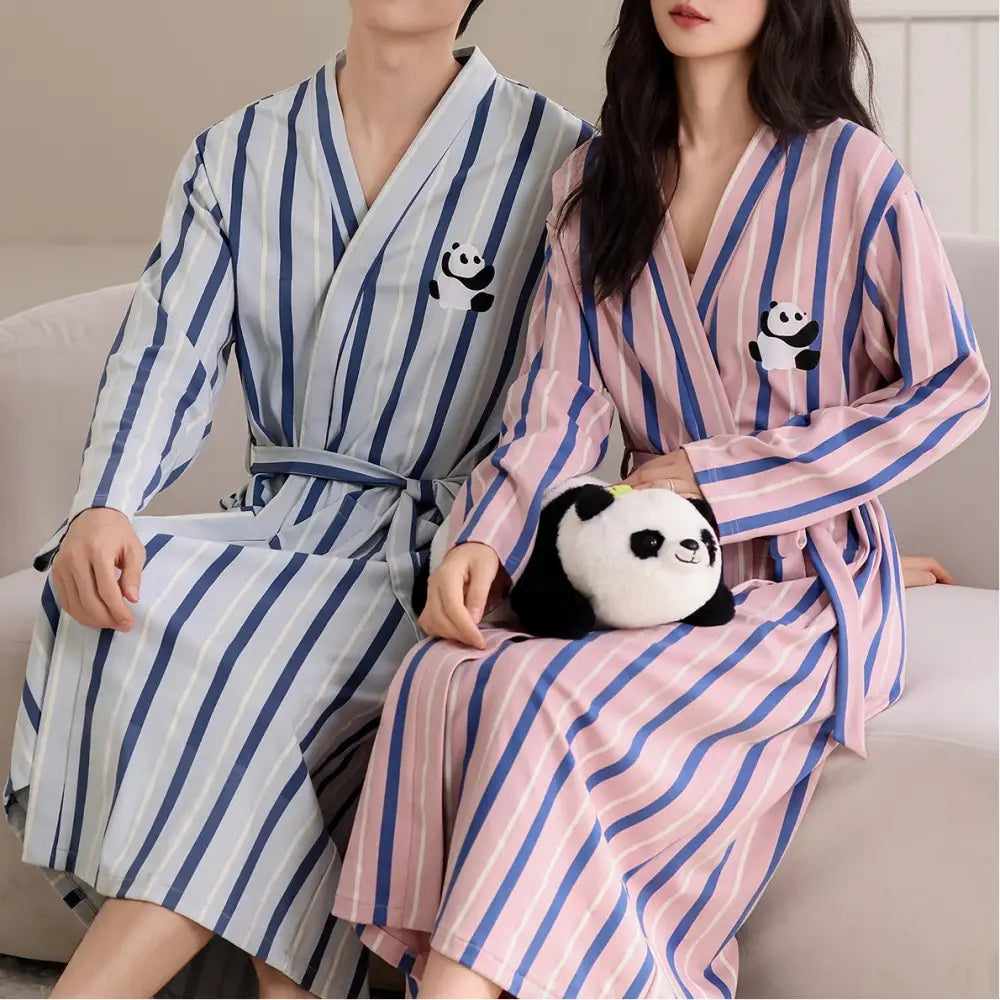 秋季 新作 綿 カーディガン 長袖 パジャマ 男女 カップル ルームウェアセット 外出可能 バスローブ ゆったり ID2258