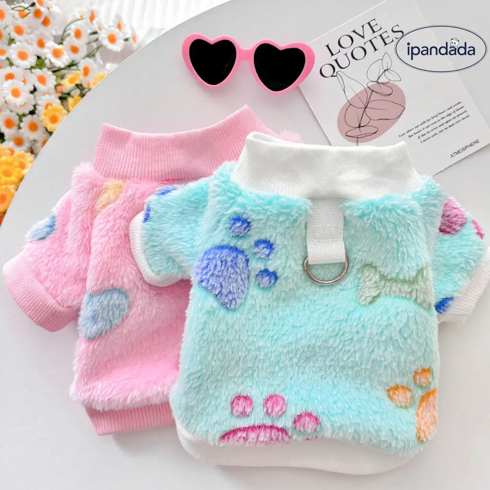 秋 新作 フランネル 保温 皮膚に優しい ペット服 犬猫用 テディベア ビションフリーゼ ポメラニアン 牽引可能 ベスト ID2450