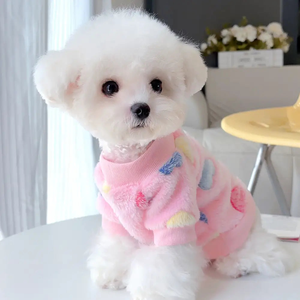 秋 新作 フランネル 保温 皮膚に優しい ペット服 犬猫用 テディベア ビションフリーゼ ポメラニアン 牽引可能 ベスト ID2450