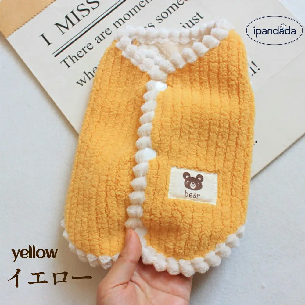 犬 ベスト 背中開き 犬服 秋 冬 ペット服 冬用 ペットベスト ドッグウェア ベスト 暖かい 裏ボア 防寒着 着脱簡単 ボタン式 スナップボタン ノースリーブ かわいい タンクトップ クマ 犬の服 ぬいぐるみもOK ID2334