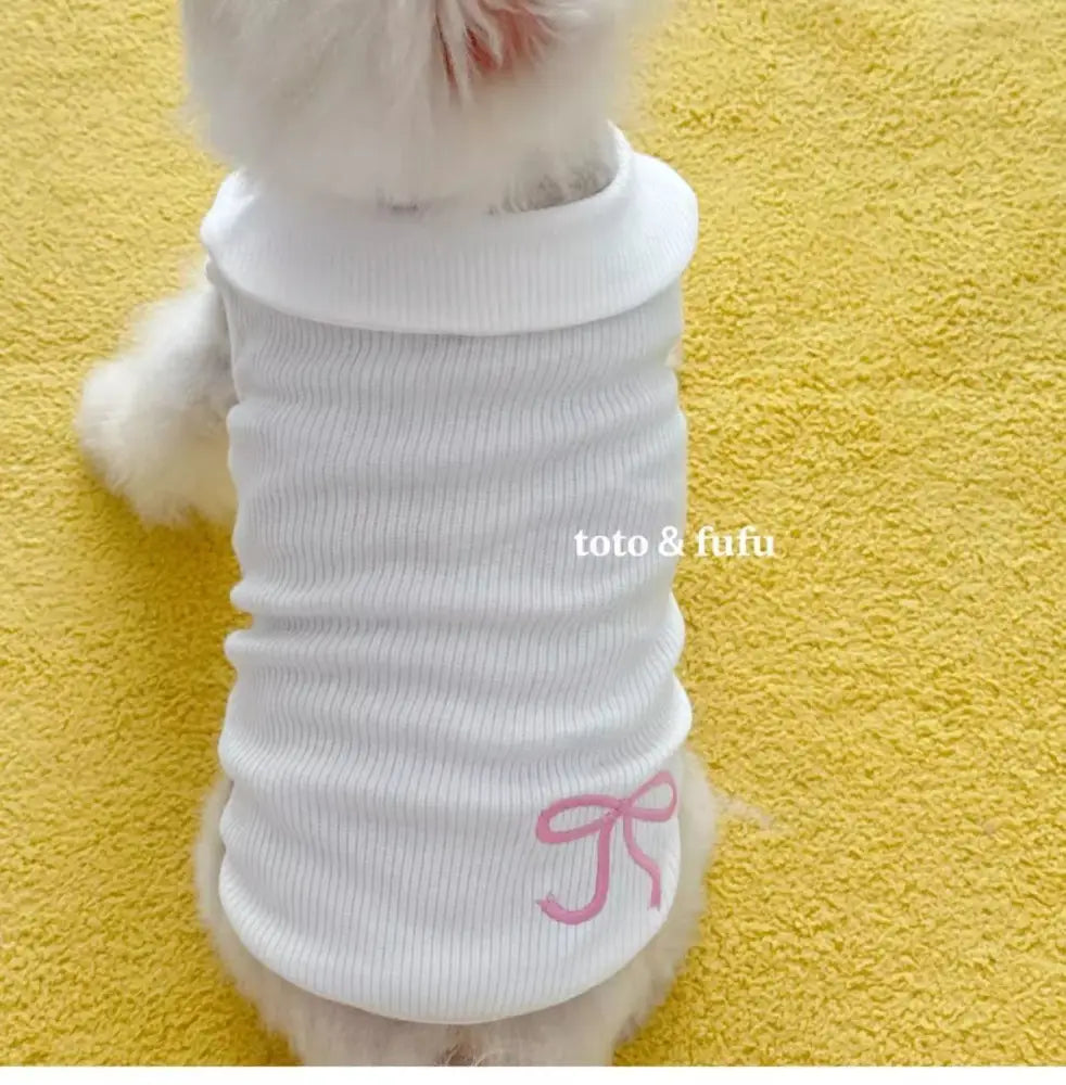 ペット 犬の服 冬用 猫用 ベスト 小型犬 マルチーズ テディ ベルドッグ服 ID3899 ホワイト / XS