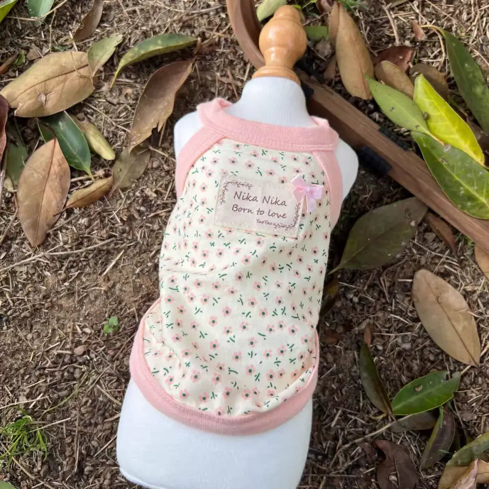 ID673 犬服 春夏 ペット服 花柄 犬 小型犬 冷房対策 ペット服 チワワ 夏 ドッグウェア 犬の服 かわいい 軽量 柔らかい 可愛い コットン ふんわり 抜け毛防止 タンクトップ ペット洋服 ドッグウエア 快適 通気性 ノースリーブ