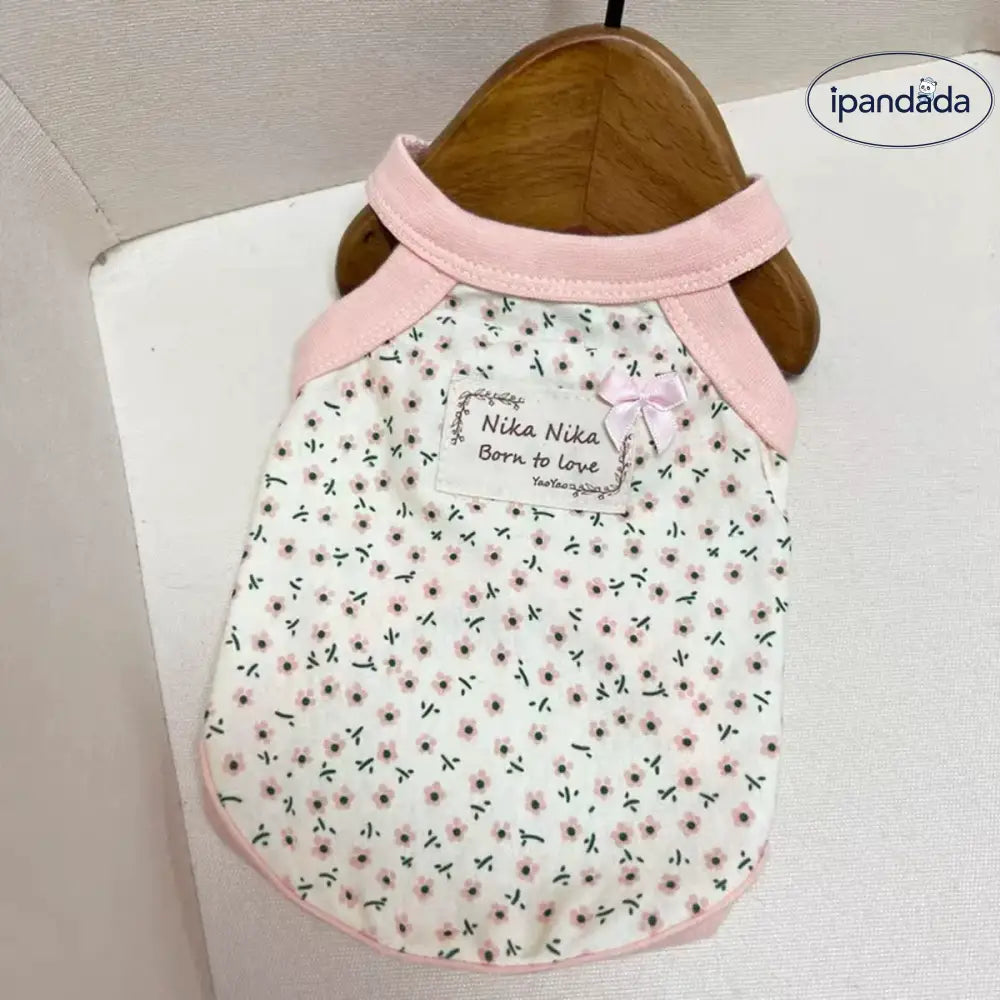 ID673 犬服 春夏 ペット服 花柄 犬 小型犬 冷房対策 ペット服 チワワ 夏 ドッグウェア 犬の服 かわいい 軽量 柔らかい 可愛い コットン ふんわり 抜け毛防止 タンクトップ ペット洋服 ドッグウエア 快適 通気性 ノースリーブ