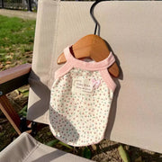 ID673 犬服 春夏 ペット服 花柄 犬 小型犬 冷房対策 ペット服 チワワ 夏 ドッグウェア 犬の服 かわいい 軽量 柔らかい 可愛い コットン ふんわり 抜け毛防止 タンクトップ ペット洋服 ドッグウエア 快適 通気性 ノースリーブ