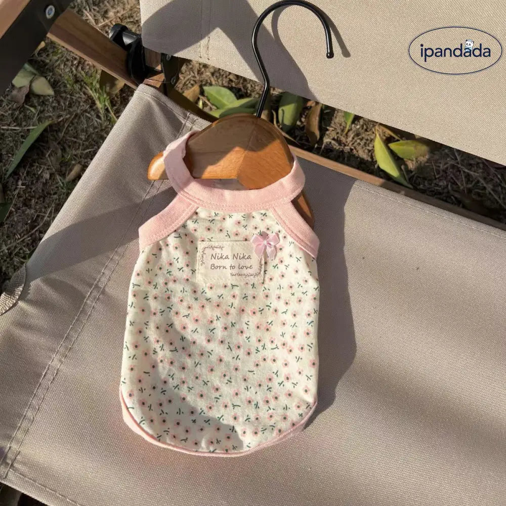 ID673 犬服 春夏 ペット服 花柄 犬 小型犬 冷房対策 ペット服 チワワ 夏 ドッグウェア 犬の服 かわいい 軽量 柔らかい 可愛い コットン ふんわり 抜け毛防止 タンクトップ ペット洋服 ドッグウエア 快適 通気性 ノースリーブ