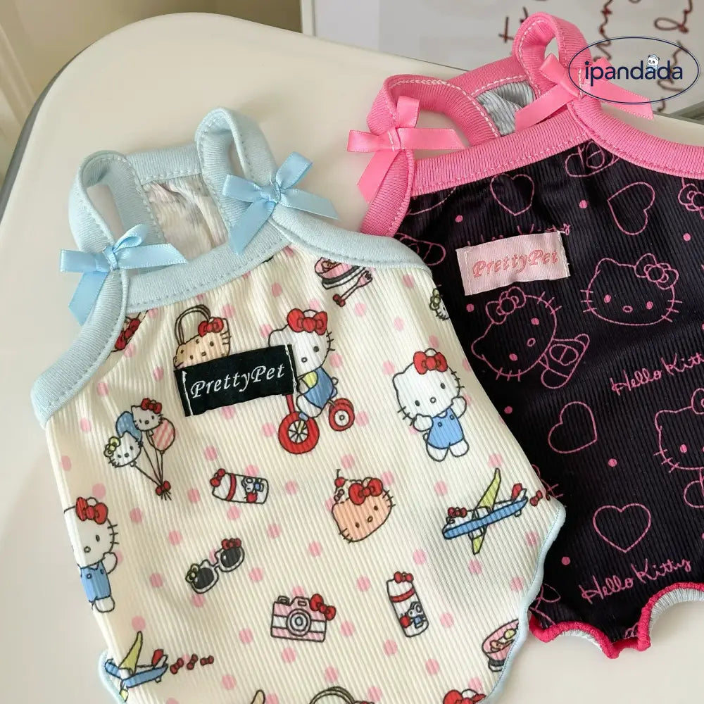 犬服 犬 服 春服 犬用 夏服 キャミソール 薄手 カートゥーン スリーブレス クール素材 小型犬 タイディ用 ペットウェア 韓国風 可愛い 犬の服 ID4481 ペット用品＞ウェア
