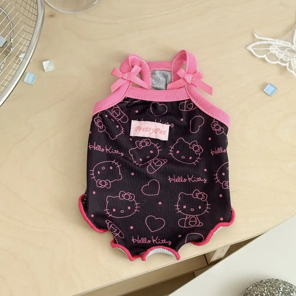 犬服 犬 服 春服 犬用 夏服 キャミソール 薄手 カートゥーン スリーブレス クール素材 小型犬 タイディ用 ペットウェア 韓国風 可愛い 犬の服 ID4481 ピンク / XS ペット用品＞ウェア
