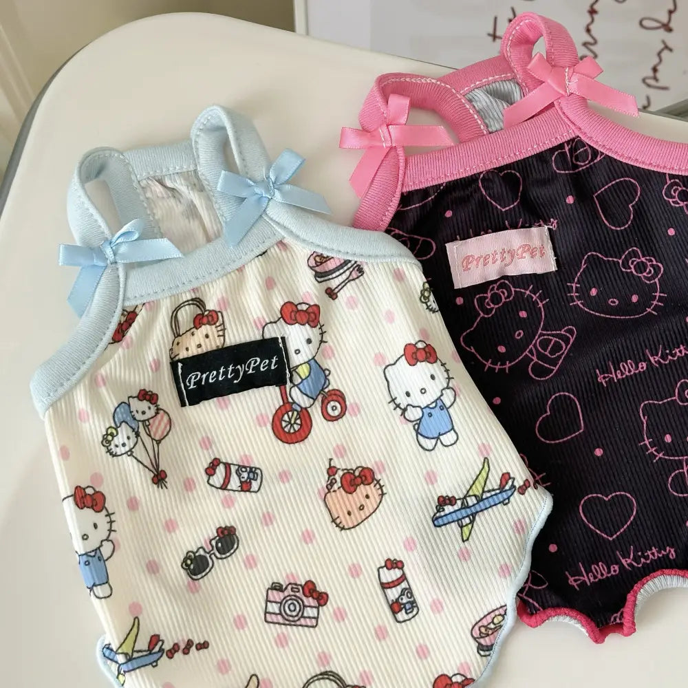 犬服 犬 服 春服 犬用 夏服 キャミソール 薄手 カートゥーン スリーブレス クール素材 小型犬 タイディ用 ペットウェア 韓国風 可愛い 犬の服 ID4481 ライトブルー / XS ペット用品＞ウェア
