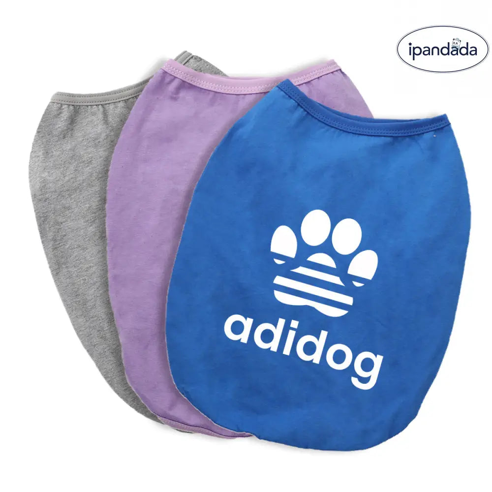 ID676 犬服 ドッグウェア タンクトップ adidog アディドッグロゴタンクトップ ノースリーブ 抜け毛防止 ペット服 春服 夏服 贈答品 ギフト プレゼント 誕生日 ペット用品＞ウェア