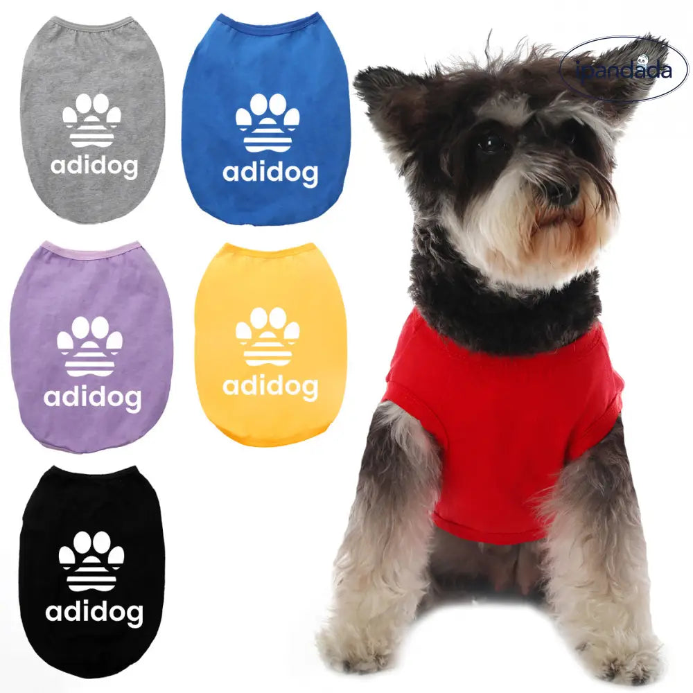 ID676 犬服 ドッグウェア タンクトップ adidog アディドッグロゴタンクトップ ノースリーブ 抜け毛防止 ペット服 春服 夏服 贈答品 ギフト プレゼント 誕生日 ペット用品＞ウェア