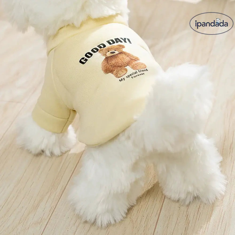 犬服 ドッグウェア 熊柄 アルファベット かわいい トレーナー 小型犬 ペットウェア お散歩 抜け毛防止 ペット服 犬服 猫服 ペット用品＞ウェア