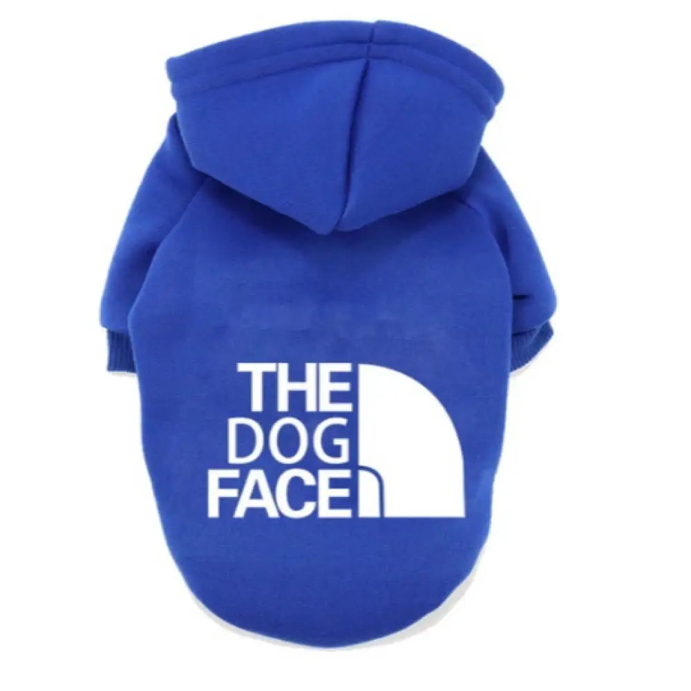 犬服 フード ドッグウェア トレーナー THE DOG FACE ペット ワンちゃん フード付き お出かけ お散歩 おしゃれ 防寒 可愛い 愛犬 あったかい 小型犬 中型犬 大型犬 ブルー / XS ペット用品＞ウェア