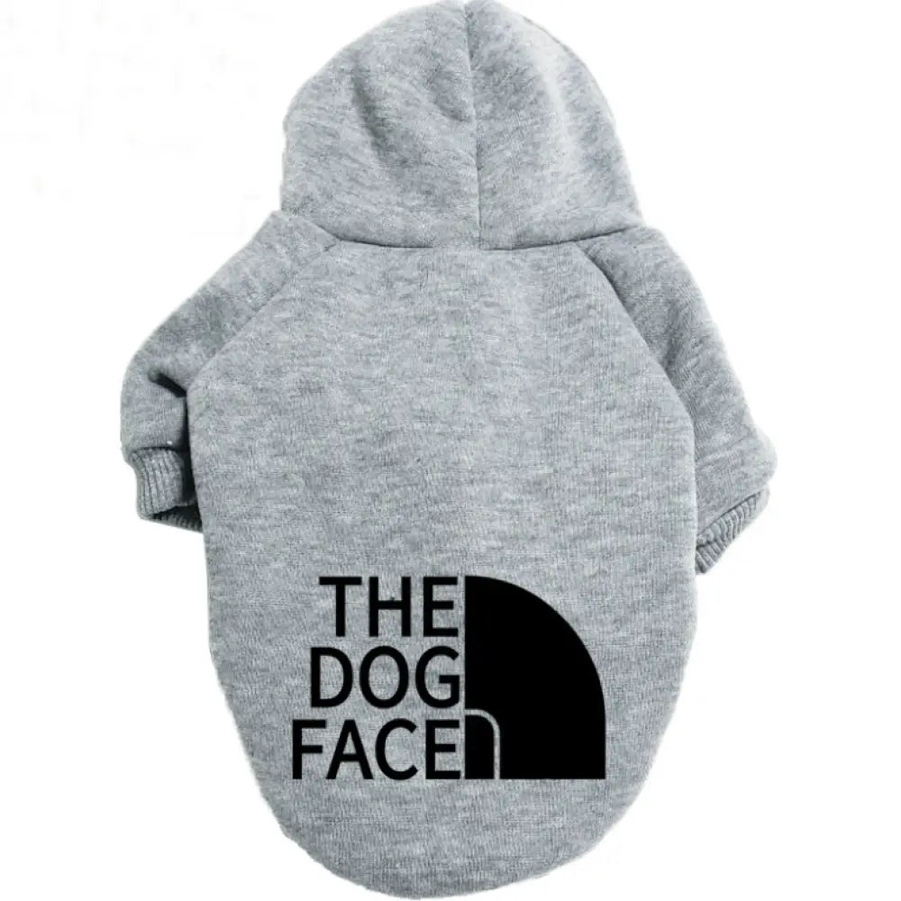 犬服 フード ドッグウェア トレーナー THE DOG FACE ペット ワンちゃん フード付き お出かけ お散歩 おしゃれ 防寒 可愛い 愛犬 あったかい 小型犬 中型犬 大型犬 ダークグレー / XS ペット用品＞ウェア