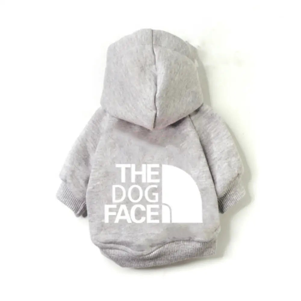 犬服 フード ドッグウェア トレーナー THE DOG FACE ペット ワンちゃん フード付き お出かけ お散歩 おしゃれ 防寒 可愛い 愛犬 あったかい 小型犬 中型犬 大型犬 グレー / XS ペット用品＞ウェア