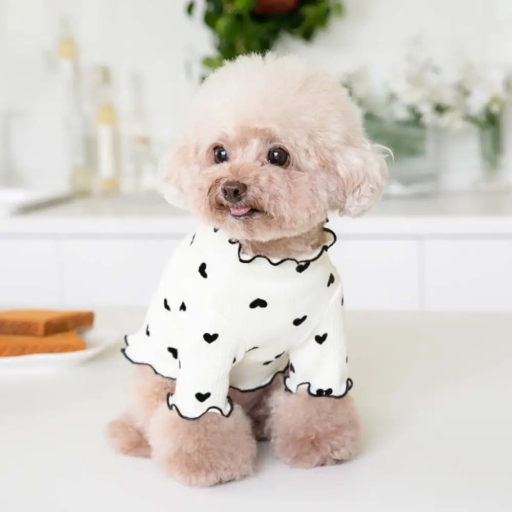 犬服 かわいい おしゃれ 長袖 犬の服 ドレス 春夏 秋冬 小型犬 中型犬 トイプードル ダックス チワワ ドッグウェア 猫 ペット用品 ペット服 ペットウェア ID2779 ホワイト / XS