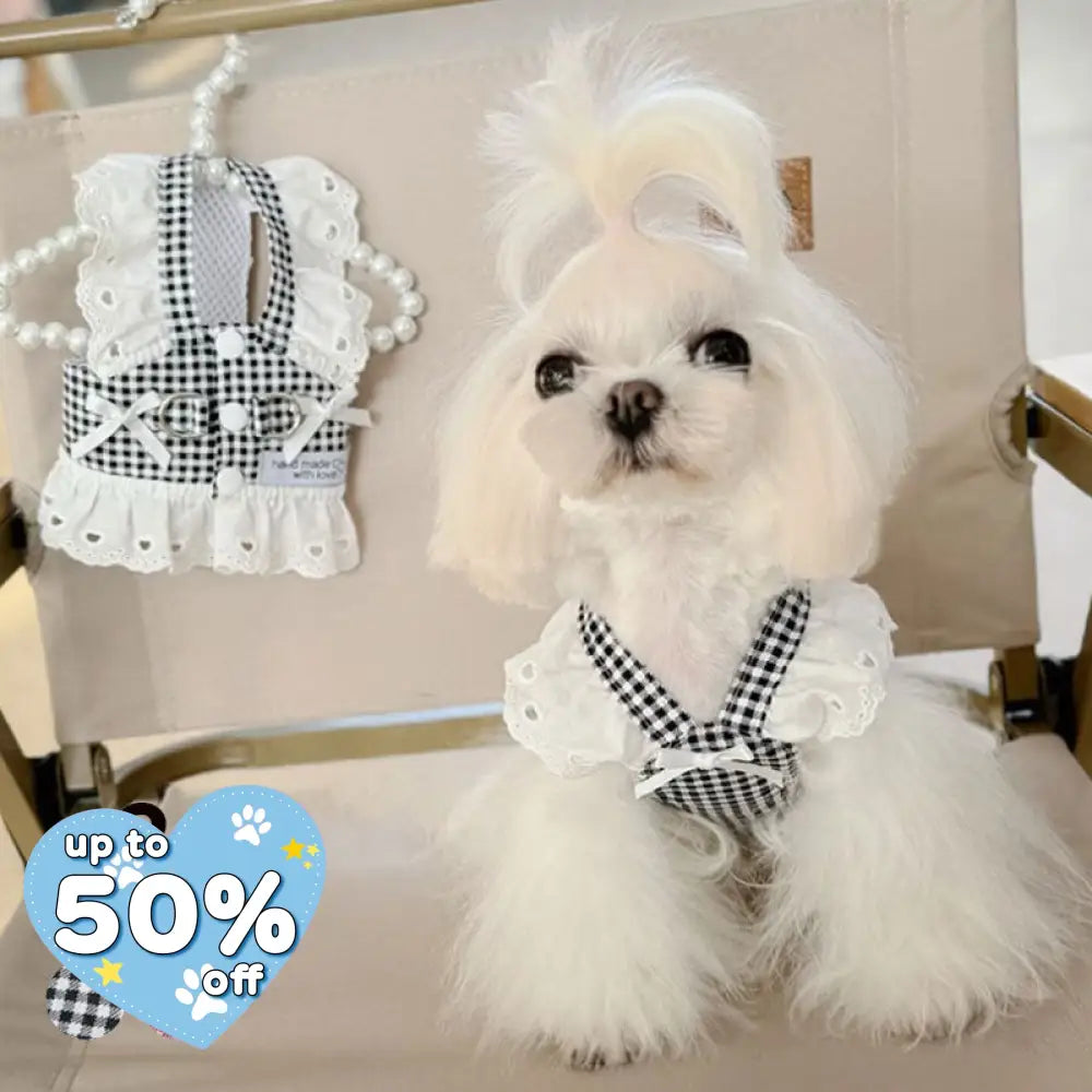 犬服 猫服 チェック柄 ワンピース スカート ハーネス ペット服 ドッグウェア ペット 春 夏 通気 おしゃれ かわいい 人気 可愛い お揃い 子犬 ペットウェア 女の子 男の子 離脱防止 抜け毛防止 お出かけ プレゼント インスタ映え