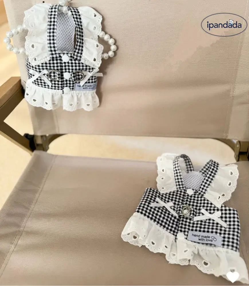 犬服 猫服 チェック柄 ワンピース スカート ハーネス ペット服 ドッグウェア ペット 春 夏 通気 おしゃれ かわいい 人気 可愛い お揃い 子犬 ペットウェア 女の子 男の子 離脱防止 抜け毛防止 お出かけ プレゼント インスタ映え