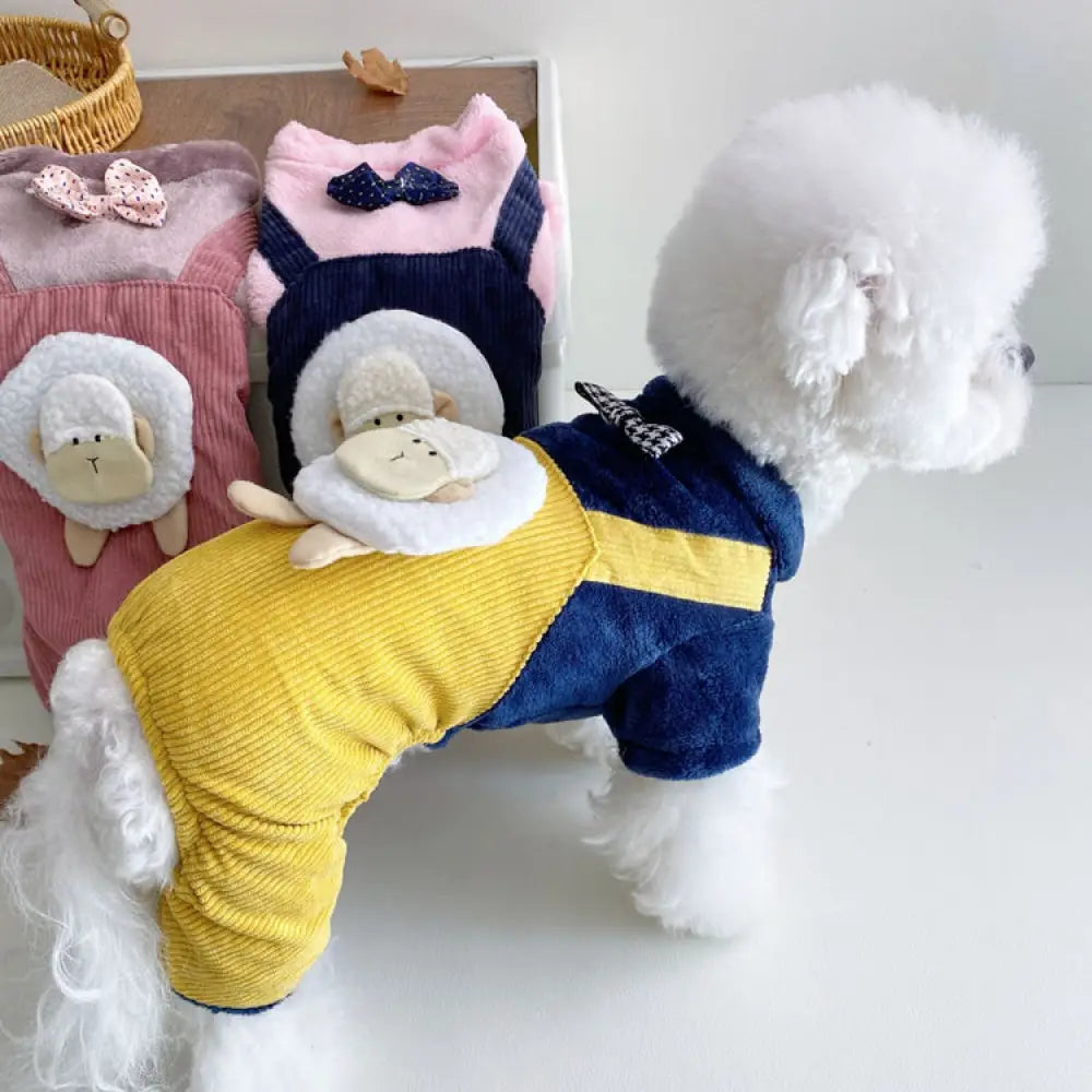 犬服 プチプラドッグウェア 起毛が暖かくてかわいい 犬用 トレーナー 秋用 冬用 冬服 冬の服 おしゃれ ペット服 袖あり プチプラ イエロー / XS（対応体重0.65-1.2KG） ペット用品＞ウェア