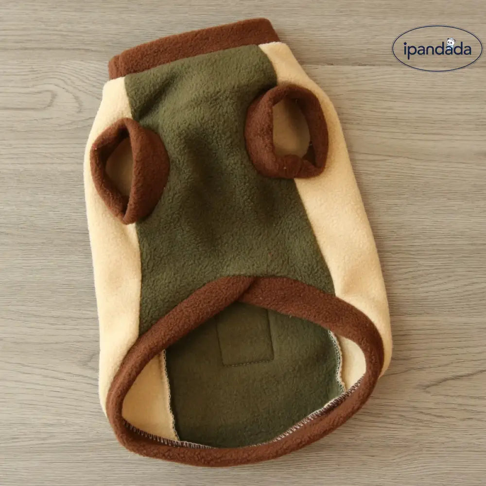 犬服 秋冬 コンビカラー ダブルレイヤー フリース 保温 ビションフリーゼ テディ 小型犬 ペットウェア 秋猫服 ID3033