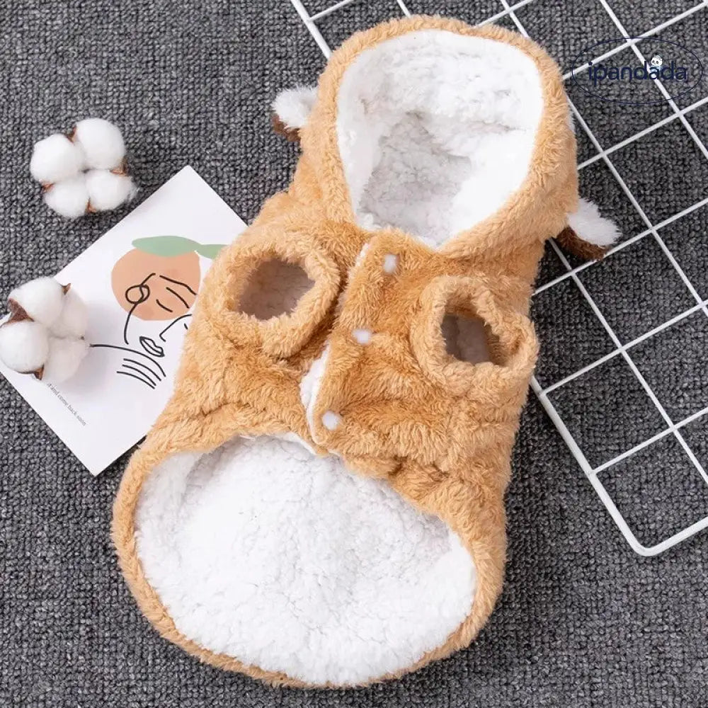 犬服 秋冬 シーズン 加フリース 厚手 保温 テディ ビション ポメラニアン ペット 猫用 小型 子犬 毛落ち防止 ID2609