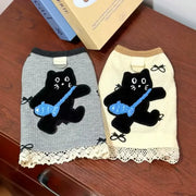 犬服 秋 新作 ワッフル 可愛い ベスト リード付き テディベア ビション 小型犬 ペットウェア ID2492