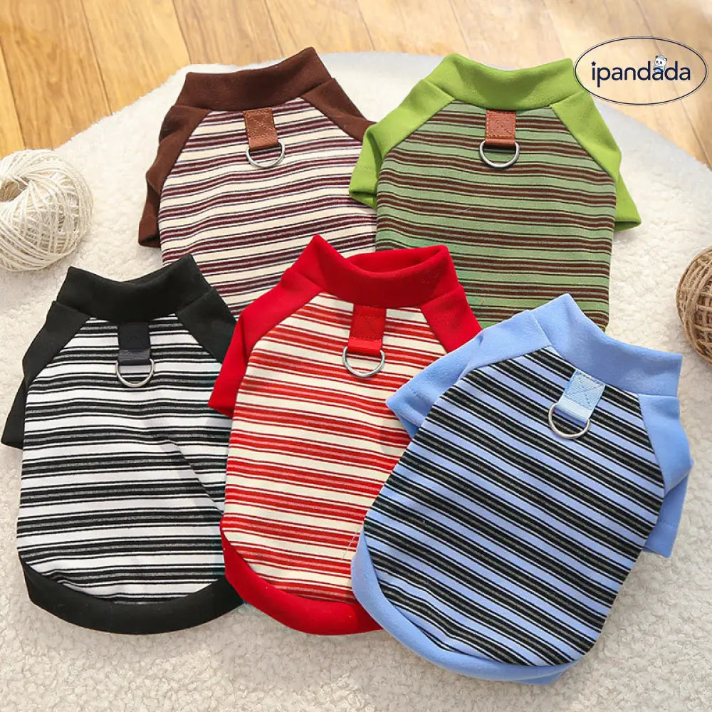 ペットウェア ストライプ 大型犬 新品 猫服 犬用品 フレンチブルドッグ インナーウェア コーギー ID3935