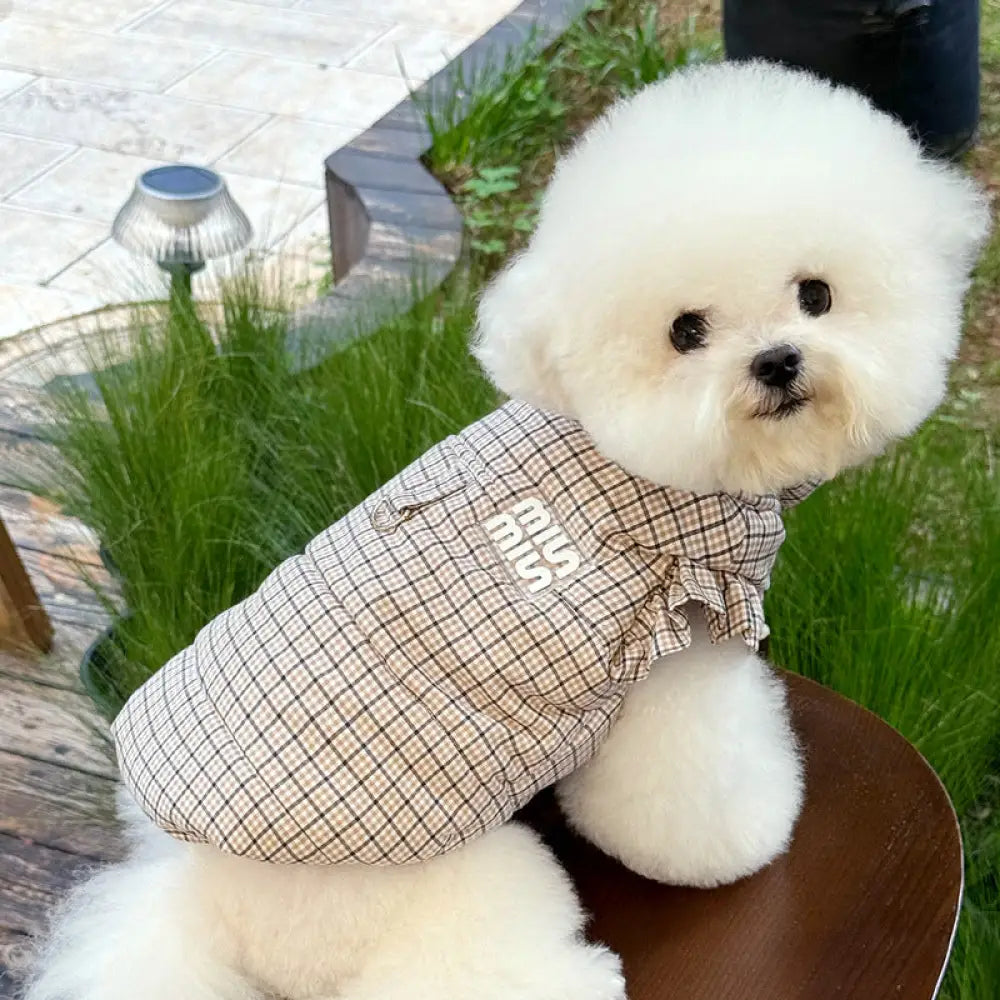 犬服 秋冬用 テディ ビション ポメラニアン ヨークシャー プードル 小型犬 ペット 保温 ID3884 ブラウン / XS