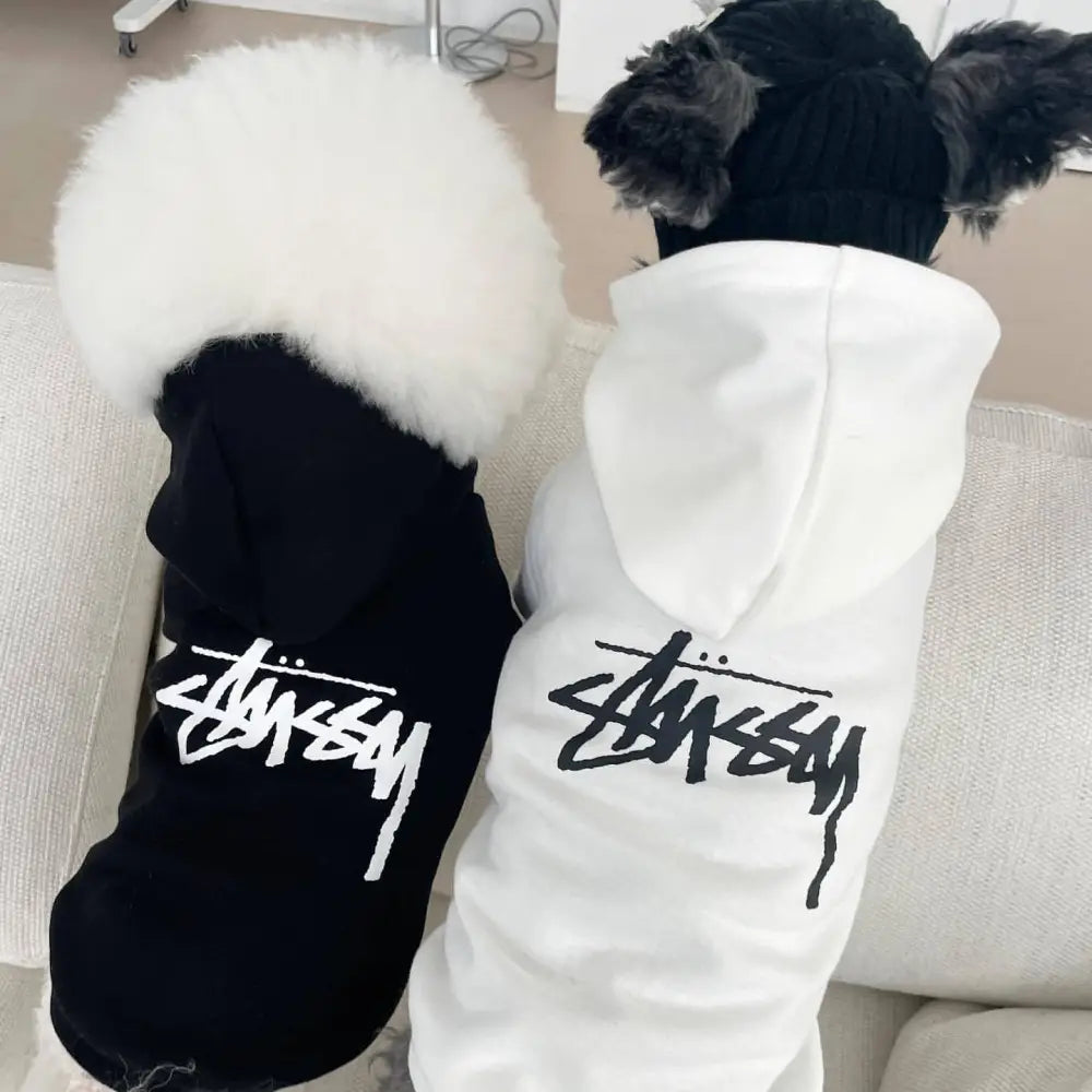 犬の服 秋冬用 小型犬 テディ ベア ボション ペット 猫用 フリース フード付き スウェットシャツ ID3937