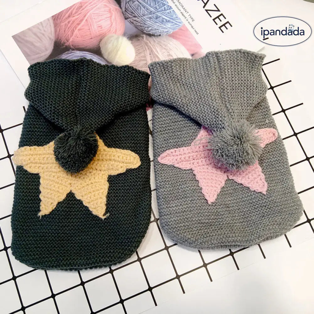 犬服 セーター パーカー 編み フード付き 犬のニット かわいい ドッグウエア ドッグクローズ トイプードル チワワ ポメラニアン ペット用品＞ウェア