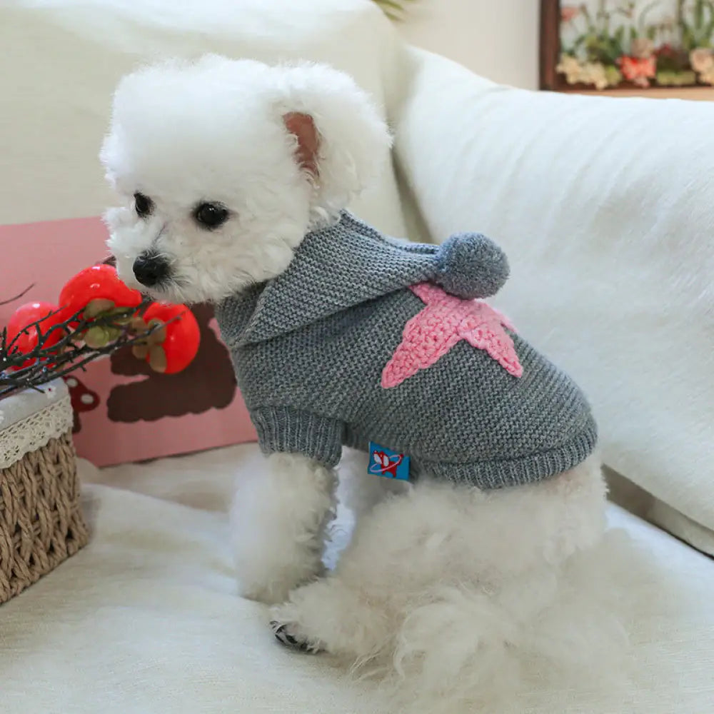 犬服 セーター パーカー 編み フード付き 犬のニット かわいい ドッグウエア ドッグクローズ トイプードル チワワ ポメラニアン タイプ② / XS（対応体重0.65-1.2KG） ペット用品＞ウェア