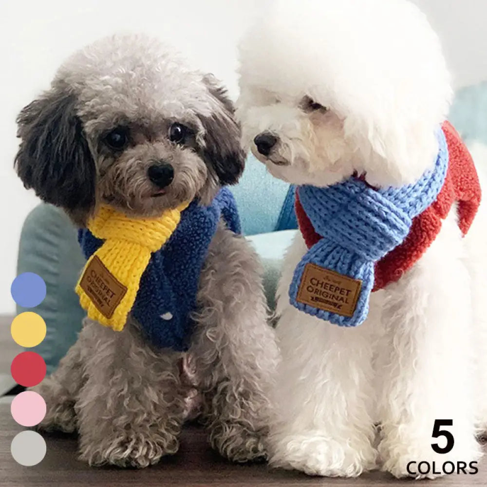 犬服 ウール スカーフ ドッグウィア アクセサリー ペット服 犬用 柔らかい マフラー 厚手 可愛い 暖かい オシャレS～M ペット用品＞ウェア