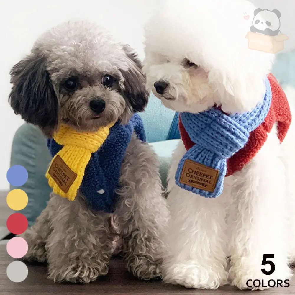 犬服 ウール スカーフ ドッグウィア アクセサリー ペット服 犬用 柔らかい マフラー 厚手 可愛い 暖かい オシャレS～M ペット用品＞ウェア