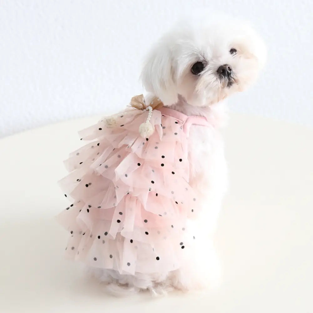 犬服 ワンピース ドレス 春 かわいい 春夏 涼しい 小型犬用 女の子 ペット服 お出かけ キャミワンピース プリンセス リングドッグ 可愛い ドッグウェア ペットウェア お散歩 犬 おしゃれ ピンク