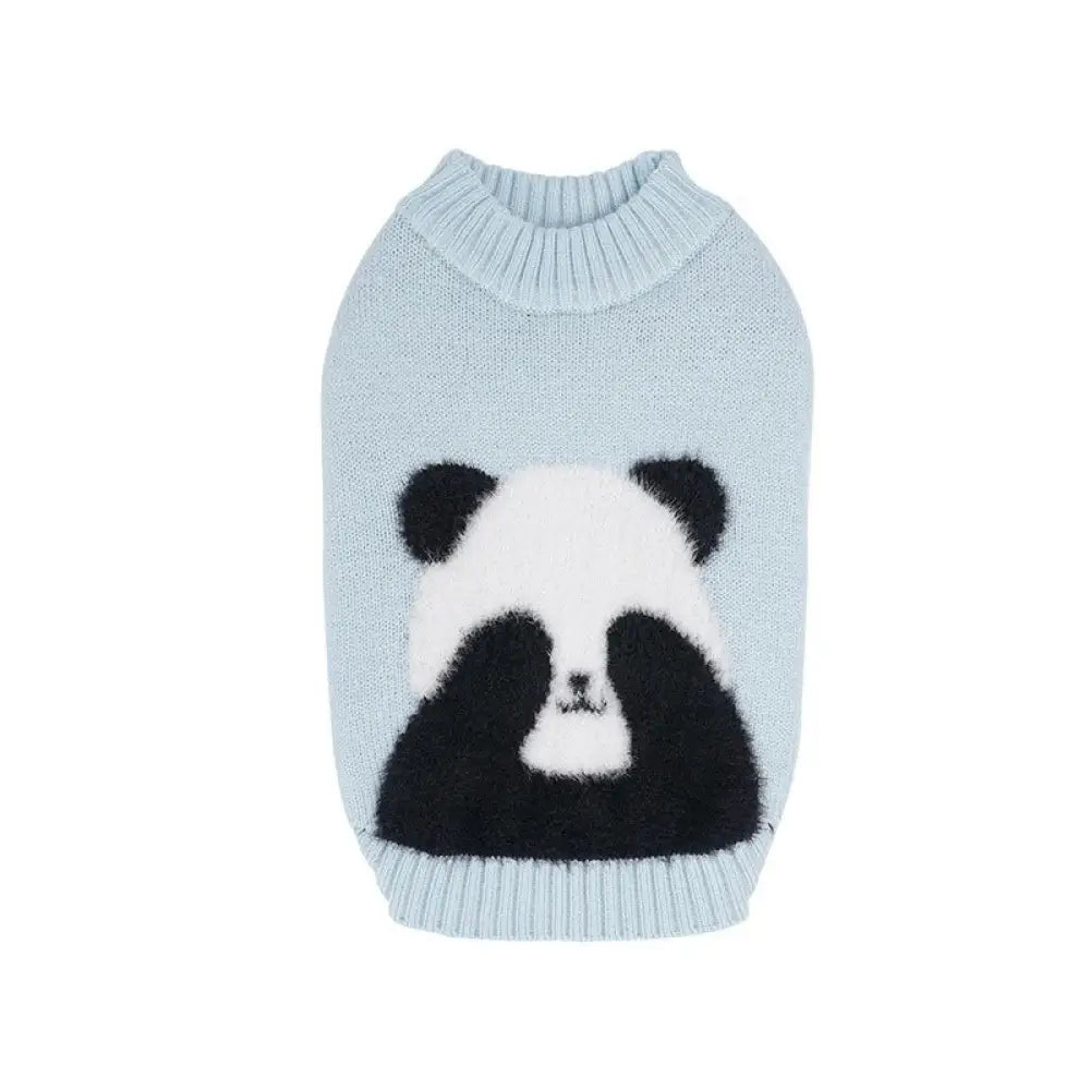犬 秋冬 服装 ビション シュナウザー 猫 二足袖なし ニット 小型犬 ウェア ID2489 ブルー / XS