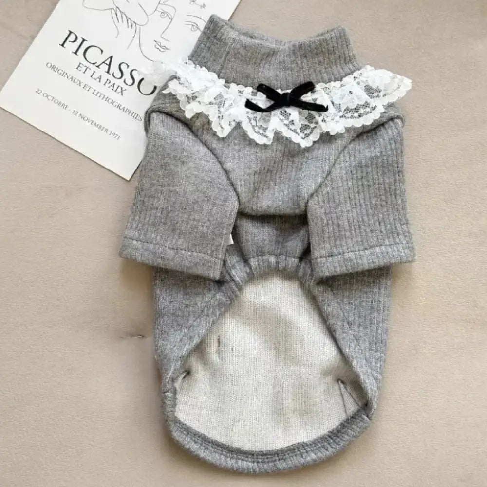 犬服トレーナー カットソー ドッグウェア ペットウェア ペット服 着せやすい 可愛い おしゃれ 女の子 中型犬 小型犬 インスタ映え グレー / XS（対応体重0.65-1.2KG） ペット用品＞ウェア