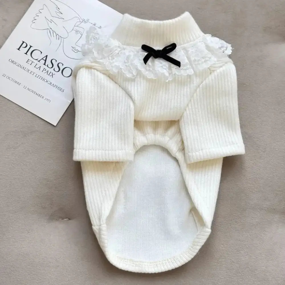 犬服トレーナー カットソー ドッグウェア ペットウェア ペット服 着せやすい 可愛い おしゃれ 女の子 中型犬 小型犬 インスタ映え ホワイト / XS（対応体重0.65-1.2KG） ペット用品＞ウェア