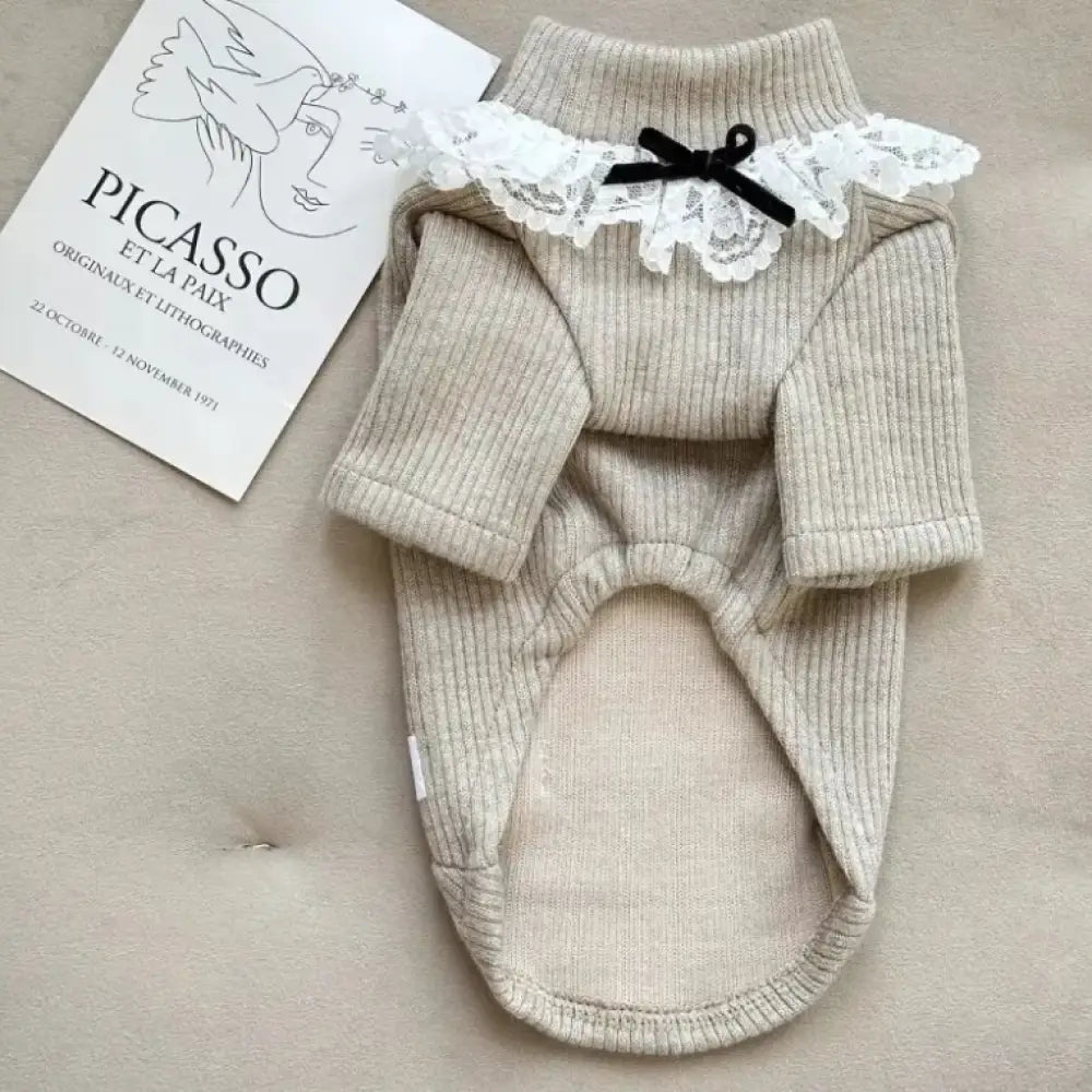 犬服トレーナー カットソー ドッグウェア ペットウェア ペット服 着せやすい 可愛い おしゃれ 女の子 中型犬 小型犬 インスタ映え キャメル / XS（対応体重0.65-1.2KG） ペット用品＞ウェア