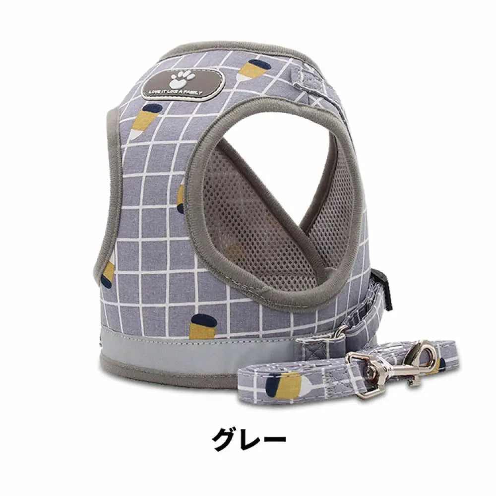 ID547 犬 ハーネス リード 小型犬 中型犬 猫 おしゃれ かわいい 脱げない メッシュ チワワ 胴輪 散歩 マジックテープ ベージュ ピンク グレー フィット 安全 キャット お洒落 はーねす おでかけ 子犬 子ネコ 成犬用 こねこ