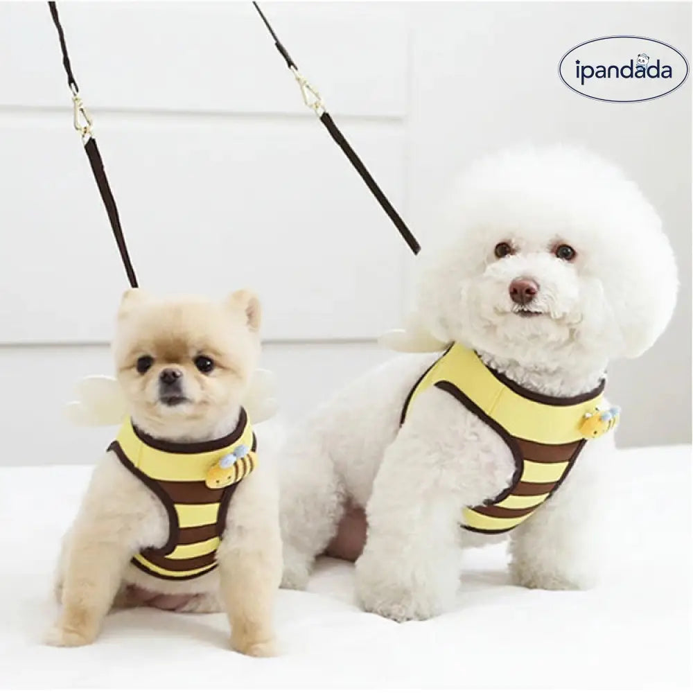 ID874 犬 ハーネス 羽付き ミツバチ お出かけ 散歩 胴輪 ペット用品 かわいい 人気 新作 小型犬 セール お出かけ イツドッグ ペット用品＞ハーネス・リード