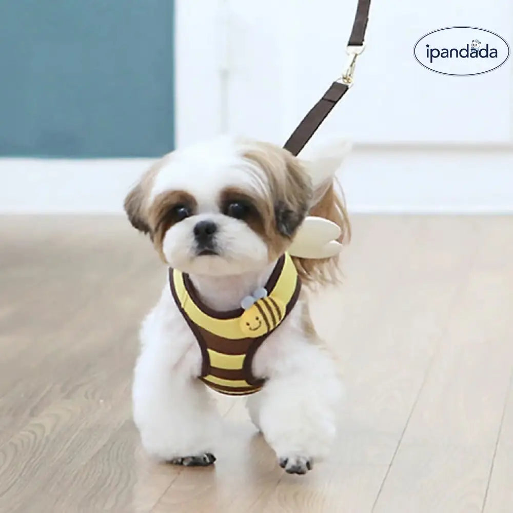 ID874 犬 ハーネス 羽付き ミツバチ お出かけ 散歩 胴輪 ペット用品 かわいい 人気 新作 小型犬 セール お出かけ イツドッグ ペット用品＞ハーネス・リード