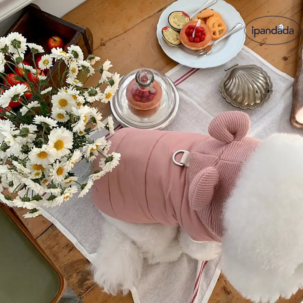 犬 厚手 コート テディ 秋冬服 ビションフリーゼ ポメラニアン 小型犬 猫 引き綱付き 犬の服 冬用 ID2651