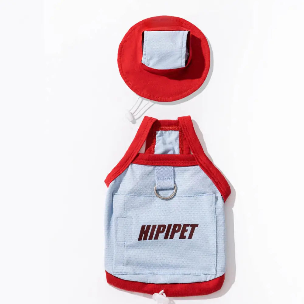 ID1253 犬 猫 ペット 夏 クール 冷却 保冷 散熱 ひんやり 服 衣類 ベスト 調節可能リード 保冷剤付き UVカット 日よけ アウトドア 人気 おすすめ ブルー / XS ペット用品＞ウェア