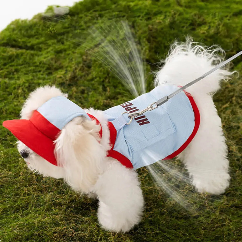 ID1253 犬 猫 ペット 夏 クール 冷却 保冷 散熱 ひんやり 服 衣類 ベスト 調節可能リード 保冷剤付き UVカット 日よけ アウトドア 人気 おすすめ ペット用品＞ウェア