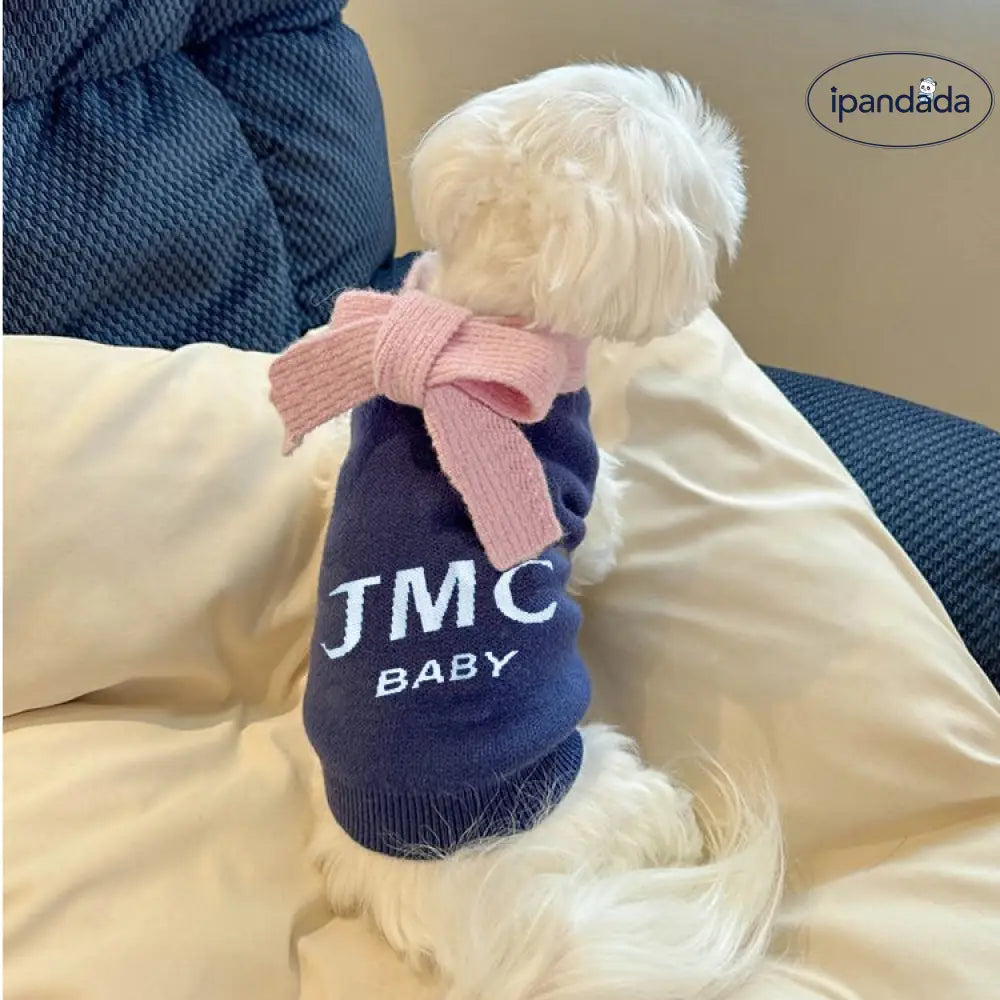 犬 猫 秋冬 保温 小さな スカーフ セーター ニット マルチーズ ポメラニアン シュナウザー 毛衣 猫の服 ID2649