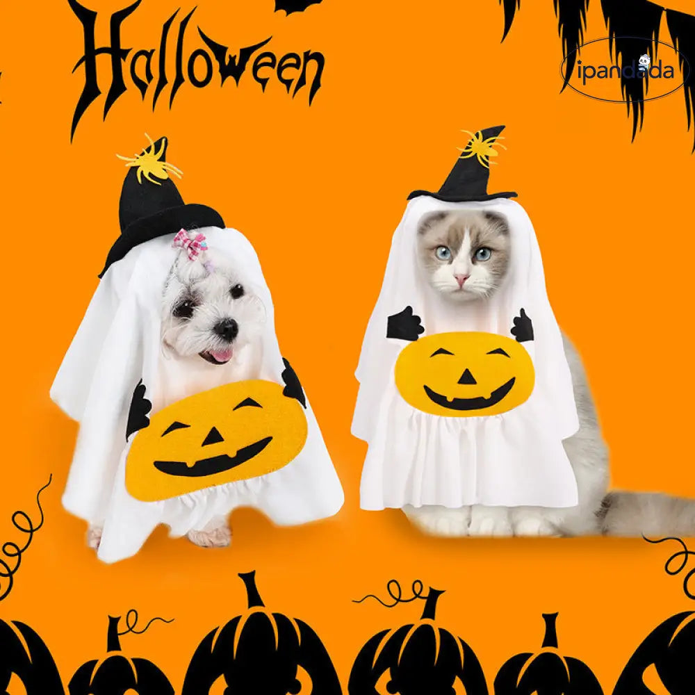 犬 おもしろ 衣装 セット クリエイティブ 南瓜 ゴースト ペット 変身 コスチューム ハロウィン 犬用衣装 ID2691