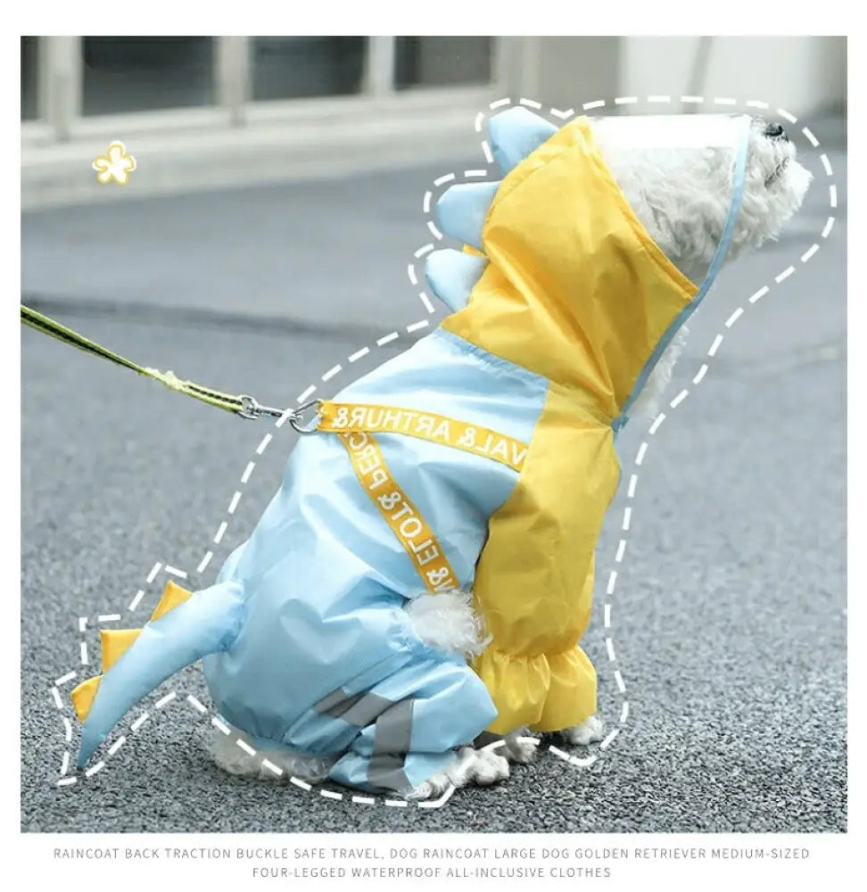 ID906 犬 レインウェア ハーネス一体型 小中型犬雨具 ペットレインコート レインウェア ドッグ雨具 散歩 お出かけ ペット用品 レイングッズウエア 雨カッパ 写真通り / S ペット用品＞ウェア