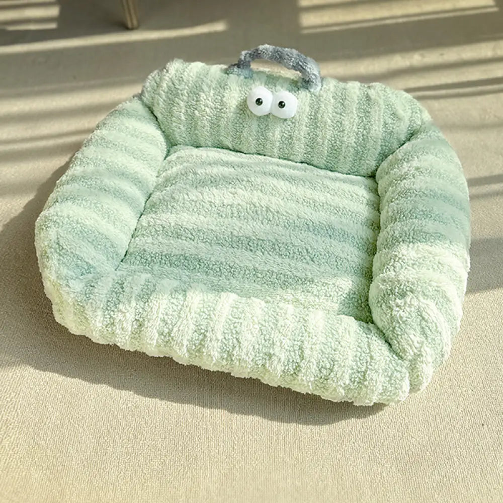 犬用 ベッド 冬用 暖かい ペット ソファ 小型犬 用 ベッド マット ソフトマット 冬用 子犬 専用 ベッド 猫用 ベッド ID2116 グリーン / S ペット用品>ベッド・ハウス