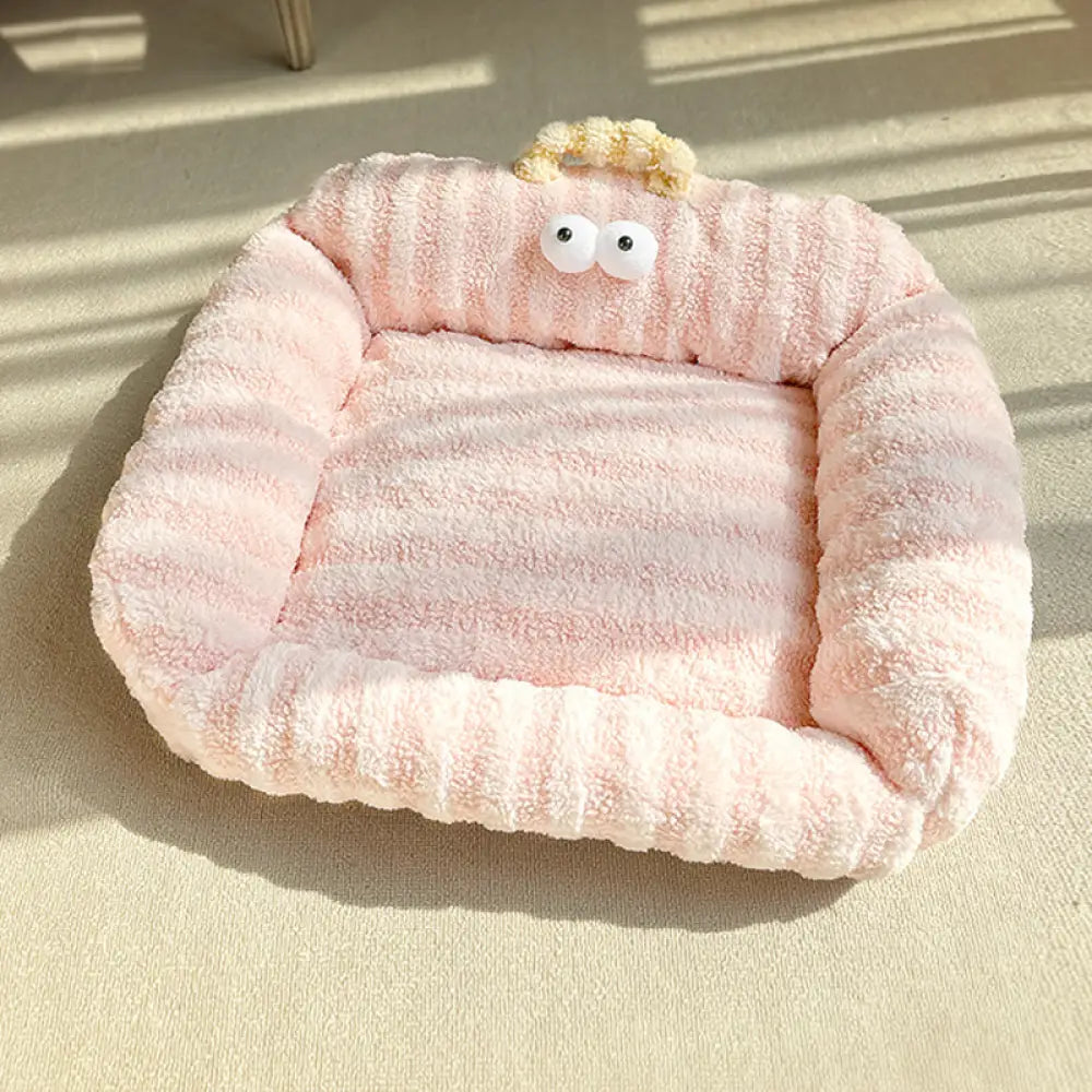 犬用 ベッド 冬用 暖かい ペット ソファ 小型犬 用 ベッド マット ソフトマット 冬用 子犬 専用 ベッド 猫用 ベッド ID2116 ピンク / S ペット用品>ベッド・ハウス
